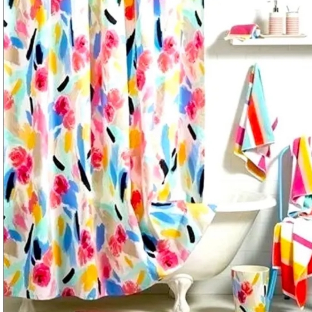 Kate Spade Painted Floral Shower Curtain